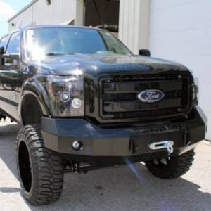Iron Cross - Iron Cross 20-425-11 Base Winch Front Bumper for Ford F250/F350/F450 2011-2016 - Gloss Black - Image 4