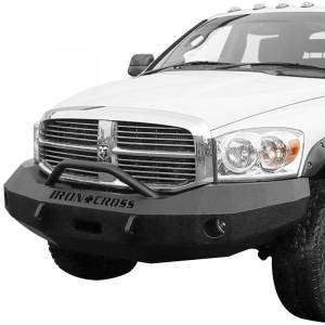 Iron Cross - Iron Cross 22-615-06-MB Winch Front Bumper with Push Bar for Dodge Ram 1500 2006-2008 - Matte Black - Image 2