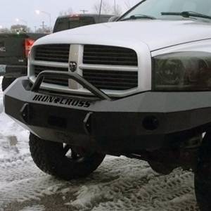 Iron Cross - Iron Cross 22-615-06-MB Winch Front Bumper with Push Bar for Dodge Ram 1500 2006-2008 - Matte Black - Image 3