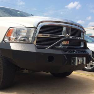 Iron Cross - Iron Cross 22-615-09-MB Winch Front Bumper with Push Bar for Dodge Ram 1500 2009-2012 - Matte Black - Image 3