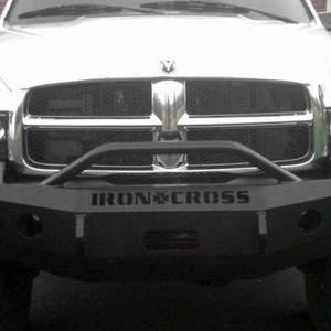 Iron Cross - Iron Cross 22-615-03 Winch Front Bumper with Push Bar for Dodge Ram 1500 2002-2005 - Gloss Black - Image 2