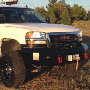 Iron Cross - Iron Cross 22-315-03 Winch Front Bumper with Push Bar for GMC Sierra 1500 2003-2006 - Gloss Black - Image 4