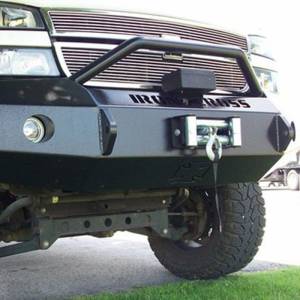 Iron Cross - Iron Cross 22-525-03 Winch Front Bumper with Push Bar for Chevy Silverado 2500/3500 2003-2006 - Gloss Black - Image 4