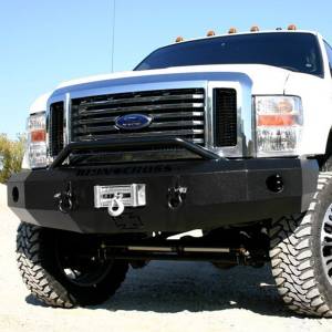 Iron Cross - Iron Cross 22-415-04 Winch Front Bumper with Push Bar for Ford F150 2004-2008 - Gloss Black - Image 2