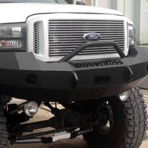 Iron Cross - Iron Cross 22-425-05 Winch Front Bumper with Push Bar for Ford F250/F350/F450 2005-2007 - Gloss Black - Image 4