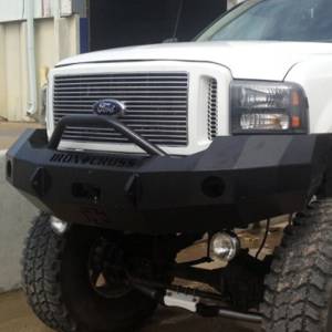 Iron Cross - Iron Cross 22-425-05 Winch Front Bumper with Push Bar for Ford F250/F350/F450 2005-2007 - Gloss Black - Image 6