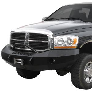 Iron Cross - Iron Cross 22-625-06 Winch Front Bumper with Push Bar for Dodge Ram 2500/3500 2006-2009 - Gloss Black - Image 2