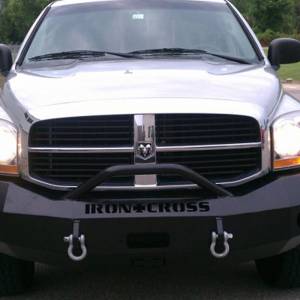 Iron Cross - Iron Cross 22-625-06 Winch Front Bumper with Push Bar for Dodge Ram 2500/3500 2006-2009 - Gloss Black - Image 8