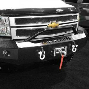 Iron Cross - Iron Cross 22-525-07 Winch Front Bumper with Push Bar for Chevy Silverado 2500/3500 2007-2010 - Gloss Black - Image 3