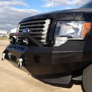 Iron Cross - Iron Cross 22-415-09 Winch Front Bumper with Push Bar for Ford F150 2009-2014 - Gloss Black - Image 10