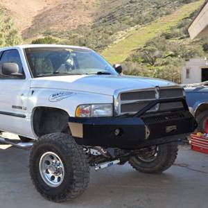 Iron Cross - Iron Cross 22-615-97 Winch Front Bumper with Push Bar for Dodge Ram 2500/3500 1997-2002 - Gloss Black - Image 5