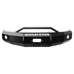 Iron Cross 22-425-99 Winch Front Bumper with Push Bar for Ford F250/F350/F450 1999-2004 - Gloss Black