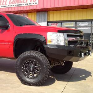 Iron Cross - Iron Cross 22-515-07 Winch Front Bumper with Push Bar for Chevy Silverado 1500 2007-2013 - Gloss Black - Image 4