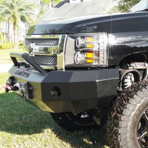 Iron Cross - Iron Cross 22-515-07 Winch Front Bumper with Push Bar for Chevy Silverado 1500 2007-2013 - Gloss Black - Image 5
