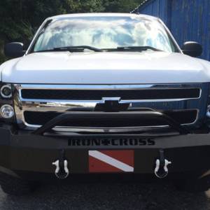 Iron Cross - Iron Cross 22-515-07 Winch Front Bumper with Push Bar for Chevy Silverado 1500 2007-2013 - Gloss Black - Image 6