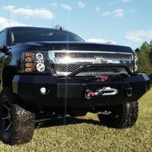 Iron Cross - Iron Cross 22-515-07 Winch Front Bumper with Push Bar for Chevy Silverado 1500 2007-2013 - Gloss Black - Image 7