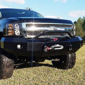 Iron Cross - Iron Cross 22-515-88 Winch Front Bumper with Push Bar for Chevy Silverado 1500/2500/3500 1988-1998 - Gloss Black - Image 3