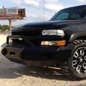 Iron Cross - Iron Cross 22-515-99 Winch Front Bumper with Push Bar for Chevy Suburban/Tahoe 2000-2006 - Gloss Black - Image 3