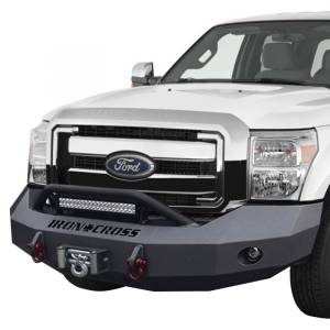 Iron Cross - Iron Cross 22-425-17 Winch Front Bumper with Push Bar for Ford F250/F350/450 2017-2021 - Gloss Black - Image 2