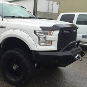 Iron Cross - Iron Cross 22-415-18 Winch Front Bumper with Push Bar for Ford F150 2018-2019 - Gloss Black - Image 4