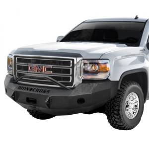 Iron Cross - Iron Cross 22-315-14-MB Winch Front Bumper with Push Bar for GMC Sierra 1500 2014-2015 - Matte Black - Image 2