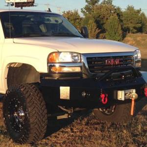 Iron Cross - Iron Cross 22-325-07-MB Winch Front Bumper with Push Bar for GMC Sierra 2500/3500 2007-2014 - Matte Black - Image 4