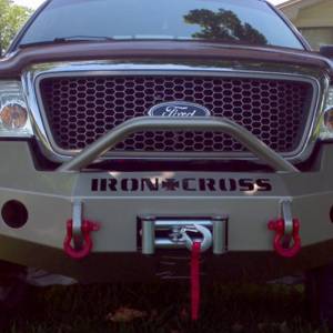 Iron Cross - Iron Cross 22-415-04-MB Winch Front Bumper with Push Bar for Ford F150 2004-2008 - Matte Black - Image 3