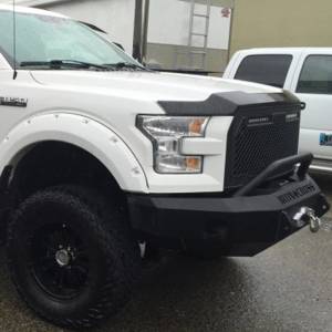 Iron Cross - Iron Cross 22-415-15-MB Winch Front Bumper with Push Bar for Ford F150 2015-2017 - Matte Black - Image 4