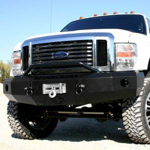Iron Cross - Iron Cross 22-425-05-MB Winch Front Bumper with Push Bar for Ford F250/F350/F450 2005-2007 - Matte Black - Image 3