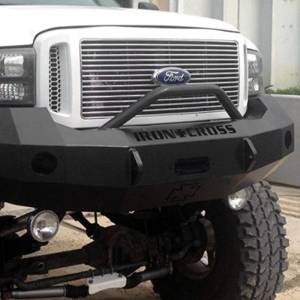 Iron Cross - Iron Cross 22-425-05-MB Winch Front Bumper with Push Bar for Ford F250/F350/F450 2005-2007 - Matte Black - Image 4