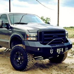 Iron Cross - Iron Cross 22-425-05-MB Winch Front Bumper with Push Bar for Ford F250/F350/F450 2005-2007 - Matte Black - Image 5