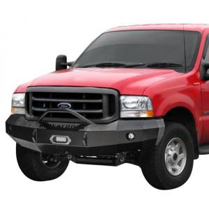 Iron Cross - Iron Cross 22-425-99-MB Winch Front Bumper with Push Bar for Ford F250/F350/F450 1999-2004 - Matte Black - Image 2