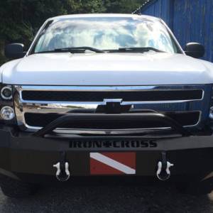 Iron Cross - Iron Cross 22-515-07-MB Winch Front Bumper with Push Bar for Chevy Silverado 1500 2007-2013 - Matte Black - Image 6