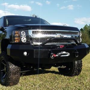 Iron Cross - Iron Cross 22-515-07-MB Winch Front Bumper with Push Bar for Chevy Silverado 1500 2007-2013 - Matte Black - Image 7