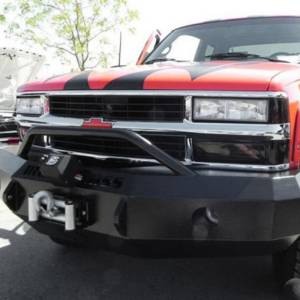 Iron Cross - Iron Cross 22-515-88-MB Winch Front Bumper with Push Bar for Chevy Silverado 1500/2500/3500 1988-1998 - Matte Black - Image 4