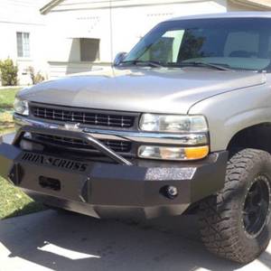 Iron Cross - Iron Cross 22-515-99-MB Winch Front Bumper with Push Bar for Chevy Silverado 1500 1999-2002 - Matte Black - Image 2