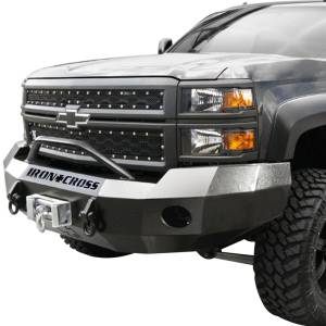 Iron Cross - Iron Cross 22-525-11-MB Winch Front Bumper with Push Bar for Chevy Silverado 2500/3500 2011-2014 - Matte Black - Image 2