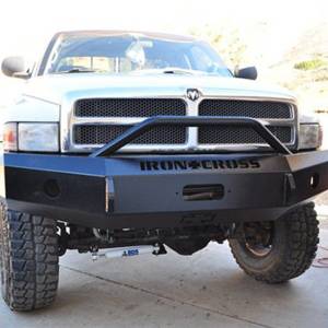 Iron Cross - Iron Cross 22-615-97-MB Winch Front Bumper with Push Bar for Dodge Ram 1500 1997-2001 - Matte Black - Image 6