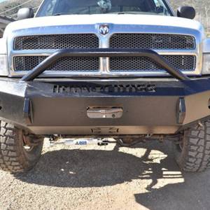 Iron Cross - Iron Cross 22-615-97-MB Winch Front Bumper with Push Bar for Dodge Ram 2500/3500 1997-2002 - Matte Black - Image 7