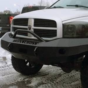 Iron Cross - Iron Cross 22-625-06-MB Winch Front Bumper with Push Bar for Dodge Ram 2500/3500 2006-2009 - Matte Black - Image 5