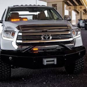 Iron Cross - Iron Cross 22-715-14-MB Winch Front Bumper with Push Bar for Toyota Tundra 2014-2018 - Matte Black - Image 4