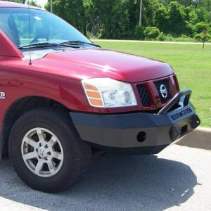 Iron Cross - Iron Cross 22-915-04-MB Winch Front Bumper with Push Bar for Nissan Titan 2004-2015 - Matte Black - Image 3