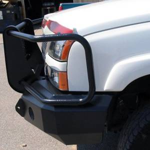 Iron Cross - Iron Cross 24-515-03 Winch Front Bumper with Grille Guard for Chevy Silverado 1500 2003-2006 - Gloss Black - Image 4