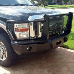 Iron Cross - Iron Cross 24-425-08 Winch Front Bumper with Grille Guard for Ford F250/F350/F450 2008-2010 - Gloss Black - Image 4