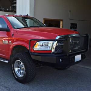 Iron Cross - Iron Cross 24-625-10 Winch Front Bumper with Grille Guard for Dodge Ram 2500/3500 2010-2018 - Gloss Black - Image 4