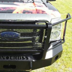 Iron Cross - Iron Cross 24-425-11 Winch Front Bumper with Grille Guard for Ford F250/F350/F450 2011-2016 - Gloss Black - Image 5