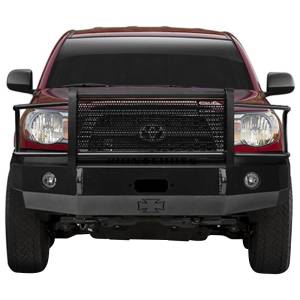 Iron Cross - Iron Cross 24-705-07 Winch Front Bumper with Grille Guard for Toyota Tacoma 2005-2011 - Gloss Black - Image 2