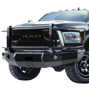 Iron Cross - Iron Cross 24-615-13 Winch Front Bumper with Grille Guard for Dodge Ram 1500 2013-2018 - Gloss Black - Image 2