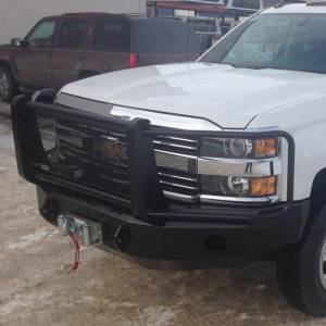 Iron Cross - Iron Cross 24-525-15 Winch Front Bumper with Grille Guard for Chevy Silverado 2500/3500 2015-2019 - Gloss Black - Image 5