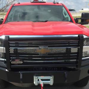Iron Cross - Iron Cross 24-525-15 Winch Front Bumper with Grille Guard for Chevy Silverado 2500/3500 2015-2019 - Gloss Black - Image 6